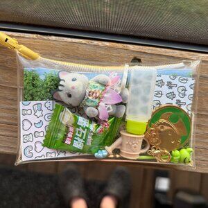 Kawaii Gachapon Pouch with various miniatures for Lucky theme